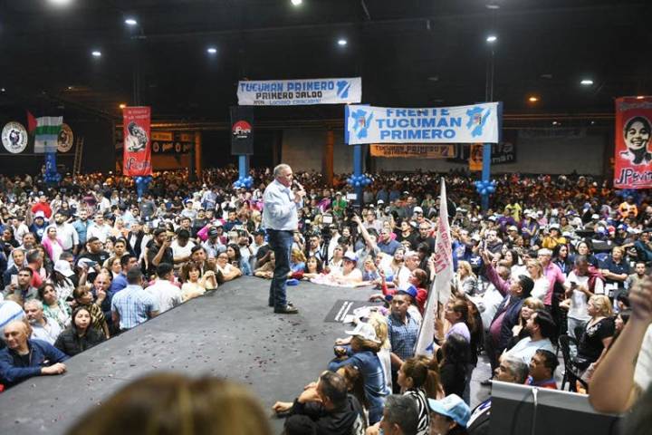 Acto masivo de Jaldo en Central Córdoba: "vamos a seguir con un Estado presente en cada rincón de Tucumán"