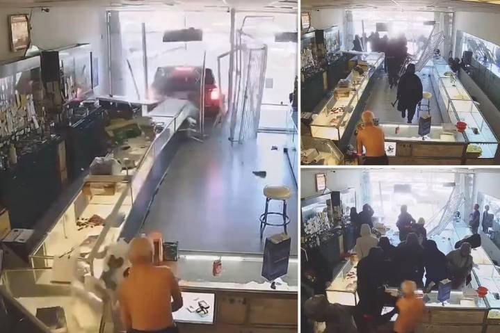 California jewelry store owner, 88, assaulted by gang of masked thieves during smash