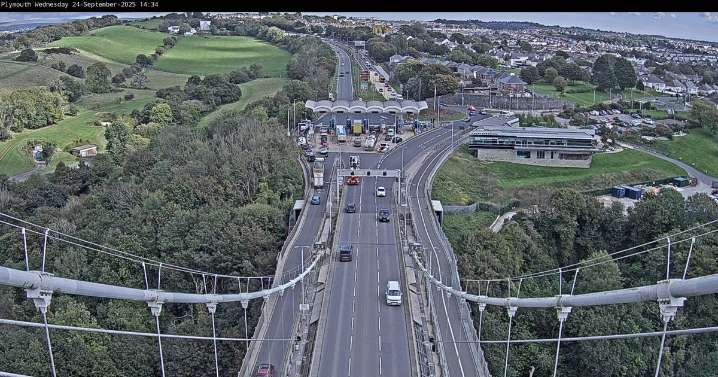 LIVE: A38 Tamar Bridge delays after crash