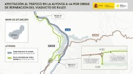 Se cierra un tramo de la A-44 en la costa de Granada por obras en el viaducto de Rules