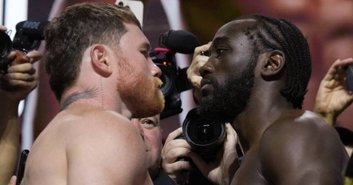 Alvarez, Crawford both scale 167.5 pounds before blockbuster boxing match