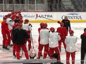 Red Wings getting a good look at Finnie in van Riemsdyk’s absence