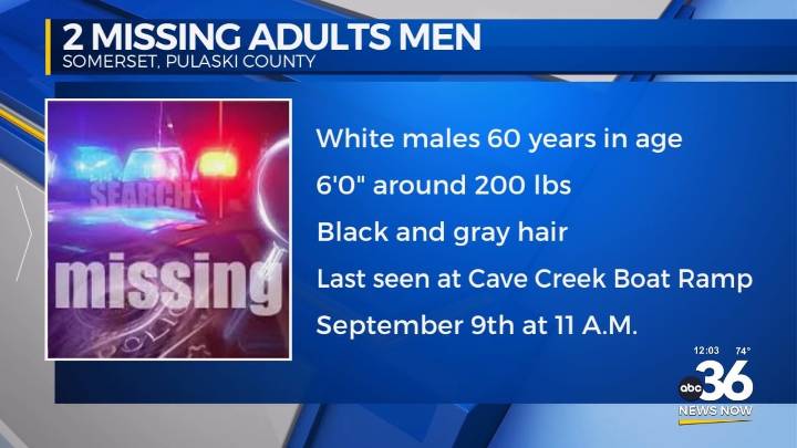 Somerset Rescue Squad Searching for Two Missing Men Last Seen at Cave Creek Boat Ramp