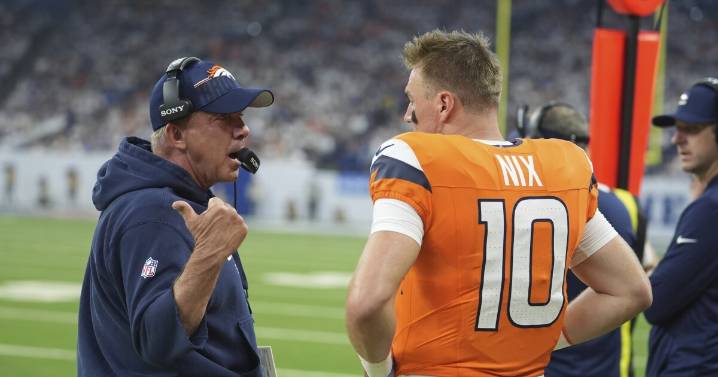 Bo Nix and Sean Payton downplay viral sideline exchange during Broncos' loss to Colts