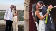 Ribadeo y Castropol se llenan de influencers: las Pombo, María de Jaime y María Frubies asisten a la boda de Alejandra Navarro (Alenavbas), que llevó un velo de encaje gallego