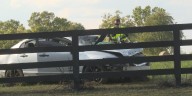 One person taken to hospital after driving into fence
