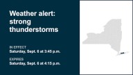 NY weather: Weather alert issued for strong thunderstorms in Suffolk County early Saturday evening