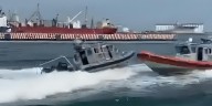 Dos embarcaciones de la Marina chocan en el puerto de Veracruz