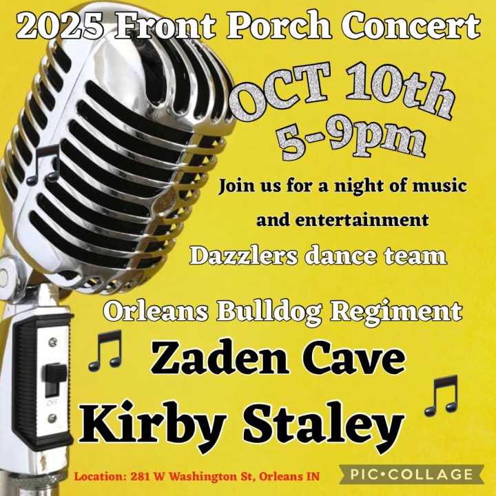 Free Front Porch Concert to kick off Orleans Fall Festival