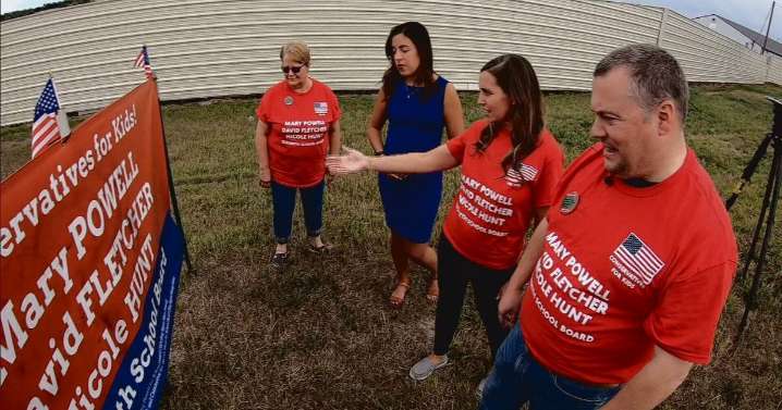 Elizabeth school board candidate campaign signs vandalized with Nazi symbol throughout the community