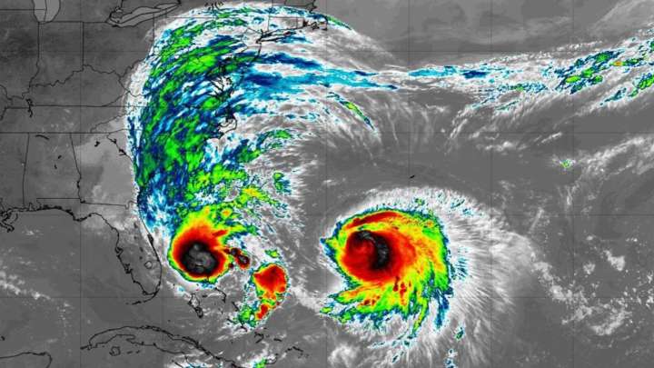 Efecto Fujiwhara: ¿Qué Pasaría si la Tormenta Tropical Imelda y el Huracán Humberto Se Unen?