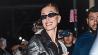 Hailey Bieber Hops on the Lingerie as Clothing Trend With YSL Mini Dress