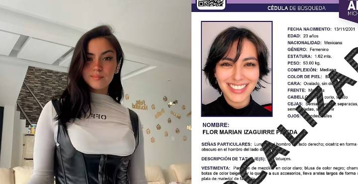 Localizan con vida a Marian Izaguirre, influencer desaparecida en Uruapan