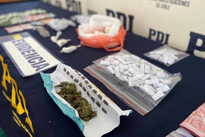 Operativo antidrogas en Arica termina con 4 detenidos e incautación de cocaína y cannabis