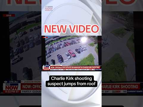 NEW VIDEO: Charlie Kirk shooting suspect jumps from roof