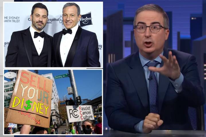 John Oliver blasts Disney boss Bob Iger over Jimmy Kimmel ouster