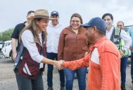 Milena Quiroga supervisa afectaciones por lluvias en El Carrizal y anuncia obras en caminos rurales