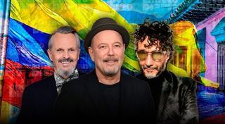 ¡Gran fiesta latina en Bogotá! Rubén Blades, Fito Páez y Miguel Bosé se unen para festejar que «El futuro es nuestro»