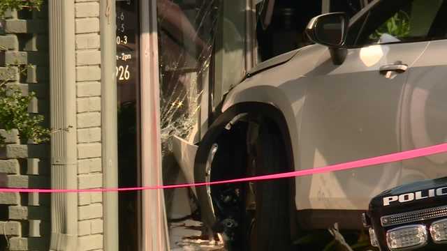 One person taken to hospital after car drives into Alabama store