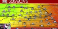 Some occasional showers and thunderstorms, along with cooler temperatures, sticking around for a few days
