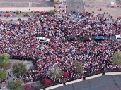 Thousands gather ahead of Charlie Kirk’s funeral in Arizona