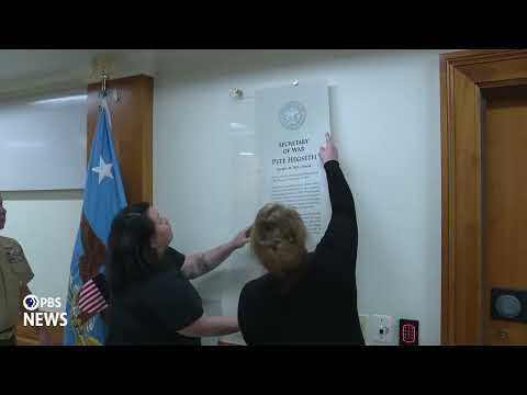 WATCH: Pentagon changes 'Department of Defense' signage to 'Department of War'