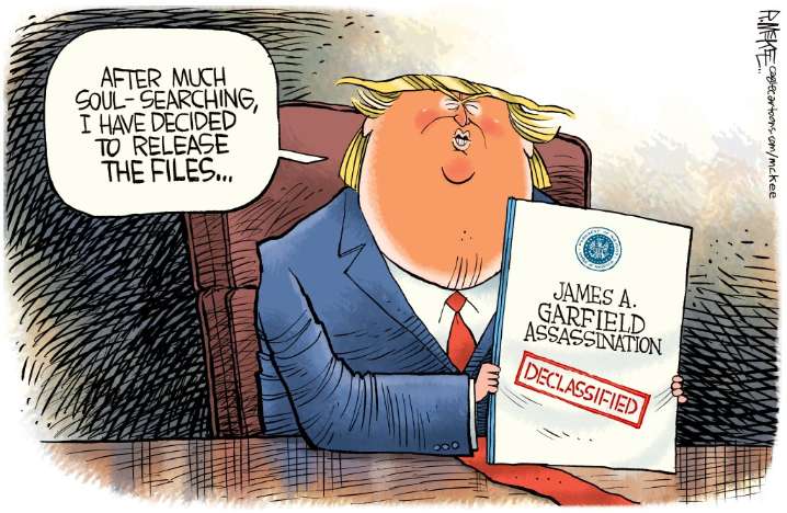 Cartoonist’s take: Trump releases Garfield files