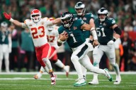 Fanatics Sportsbook promo NYPOST for Eagles vs. Chiefs: Bet $10, get $100 in FanCash, plus up to $100 back in FanCash every football gameday
