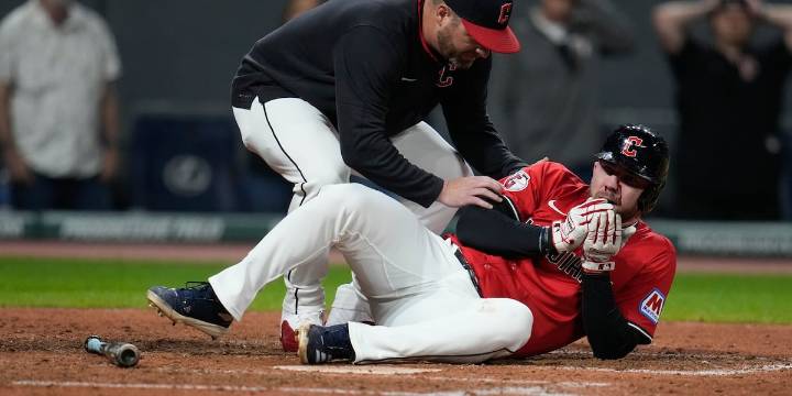 Guardians’ David Fry hospitalized after being hit in face by pitch during crucial win over Tigers