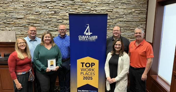 Clear Lake Bank & Trust named one of Iowa's top workplaces