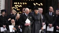 La familia real británica despide a la duquesa de Kent en Westminster