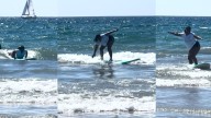 As Black surfers return for competition and community in Huntington Beach, an LAist editor finds her wave