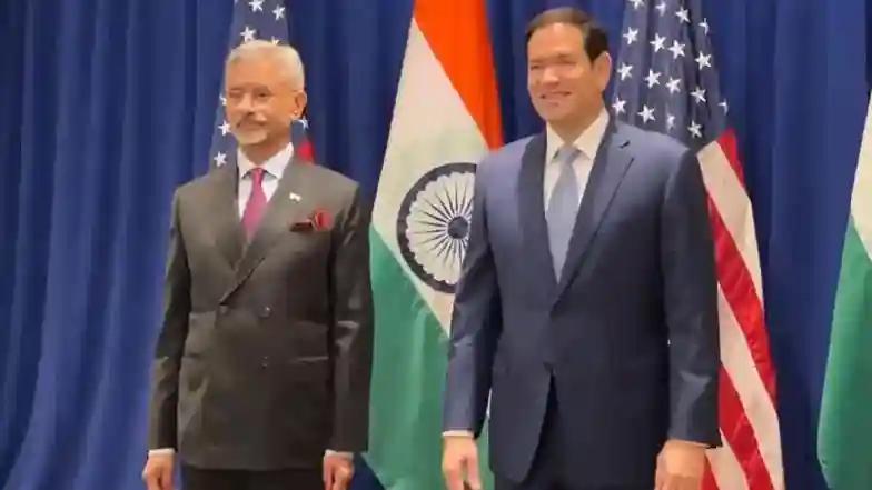 Agency News EAM S Jaishankar Meets US State Secretary Marco Rubio in New York on Sidelines of 80th UNGA (Watch Video)