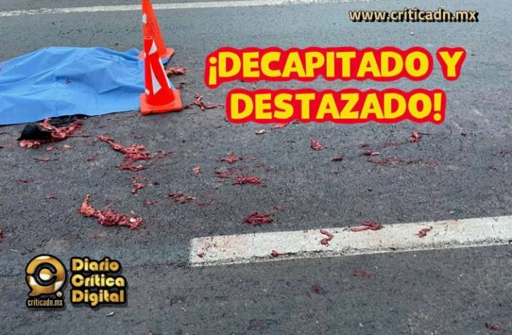 Partes de su cuerpo quedaron regados en varios metros de la autopista Tepic