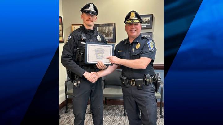 Foxborough Police officer recognized for life
