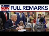 FULL: Trump signs executive order on childhood cancer research, takes question on shutdown
