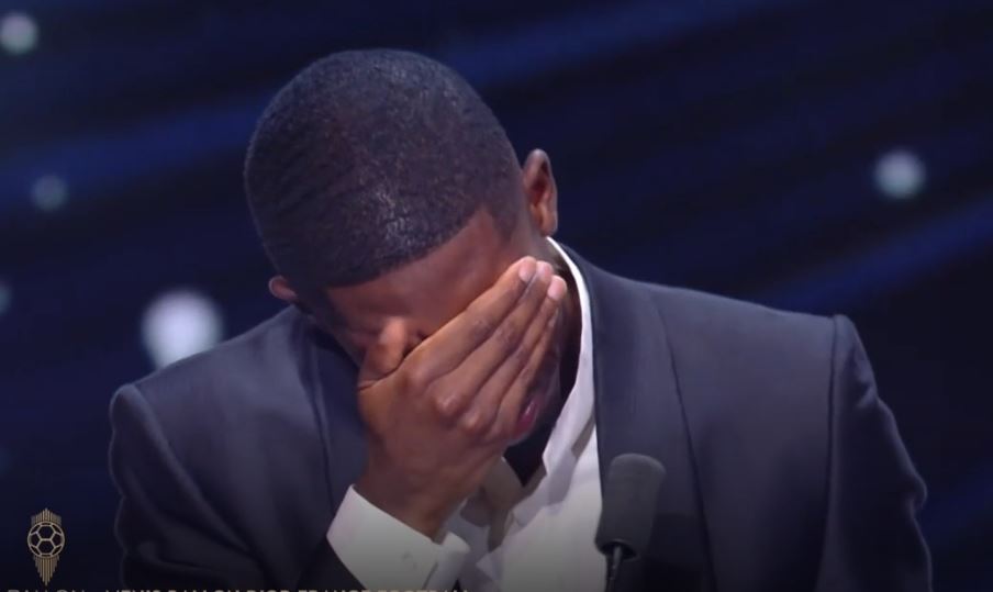 Emotional Ousmane Dembele fights back tears after winning Ballon d'Or