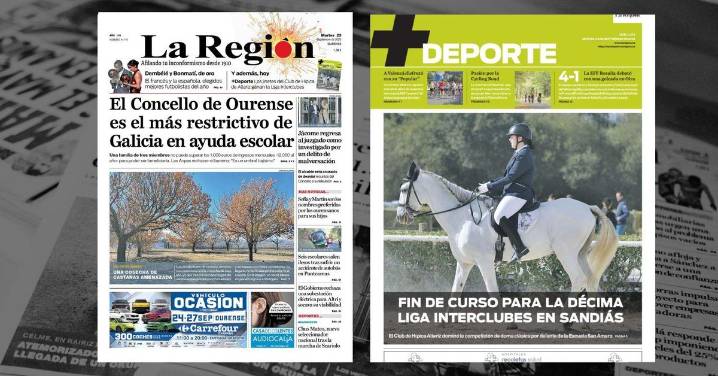 La portada de La Región de este martes, 23 de septiembre