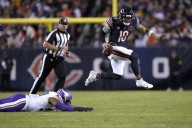 Bears QB Caleb Williams checking his footwork and passing fundamentals before facing the Lions