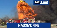 Large fire near Beavercreek caused by welding work on machinery