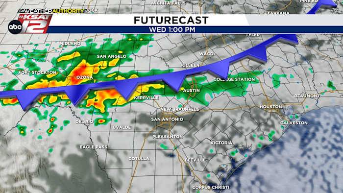Zeroing in on Wednesday for front, rain chance