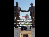 Statue of President Trump and Jeffrey Epstein appears on National Mall