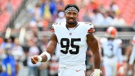 What caused Myles Garrett to miss Browns practice before opener?