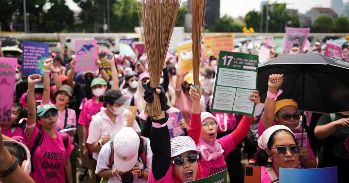 Indonesia fires officer involved in killing of delivery driver as protesters vow to sweep the 'state's dirt' away
