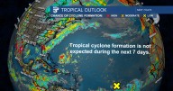 Cooler overnight temperatures behind front, and quiet conditions in the tropics
