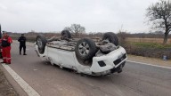 Choque y vuelco de una camioneta en la Ruta Nacional 66