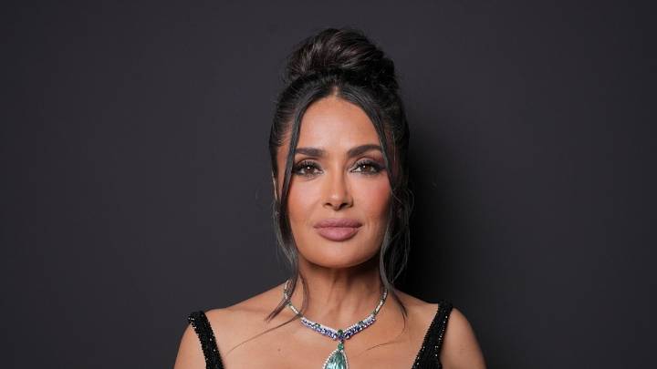 Salma Hayek rings in 59th birthday with red