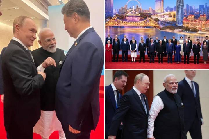 India's leader Modi cozies up to Putin and Xi Jinping at Shanghai summit