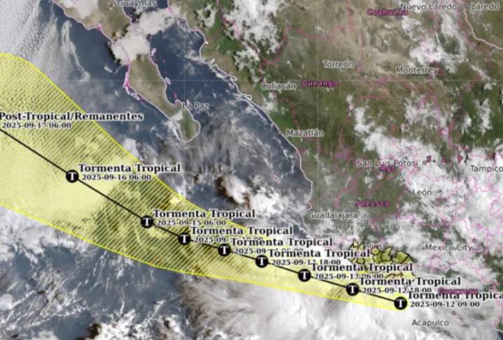 Tormenta tropical Mario avanza en el Pacífico; ¿afectará a Baja California Sur?