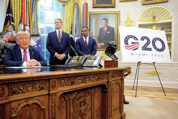 Trump says 2026 G20 summit will be held at his Miami